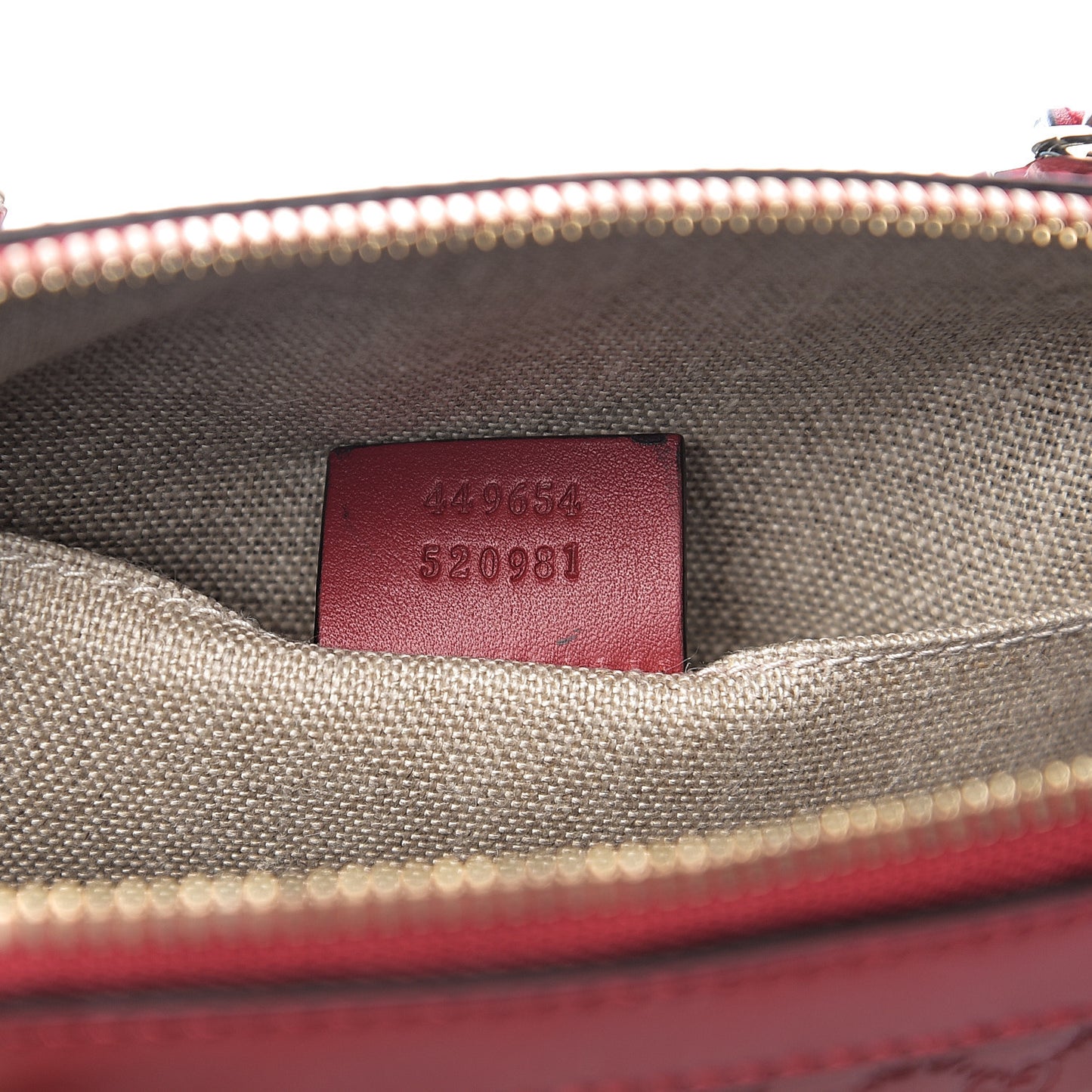 Soft Microguccissima Mini Dome Bag Rosso
