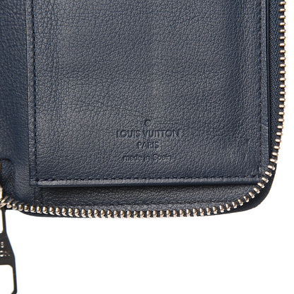 Louis Vuitton Taurillon Vertical Zippy Wallet Navy 6 of 7