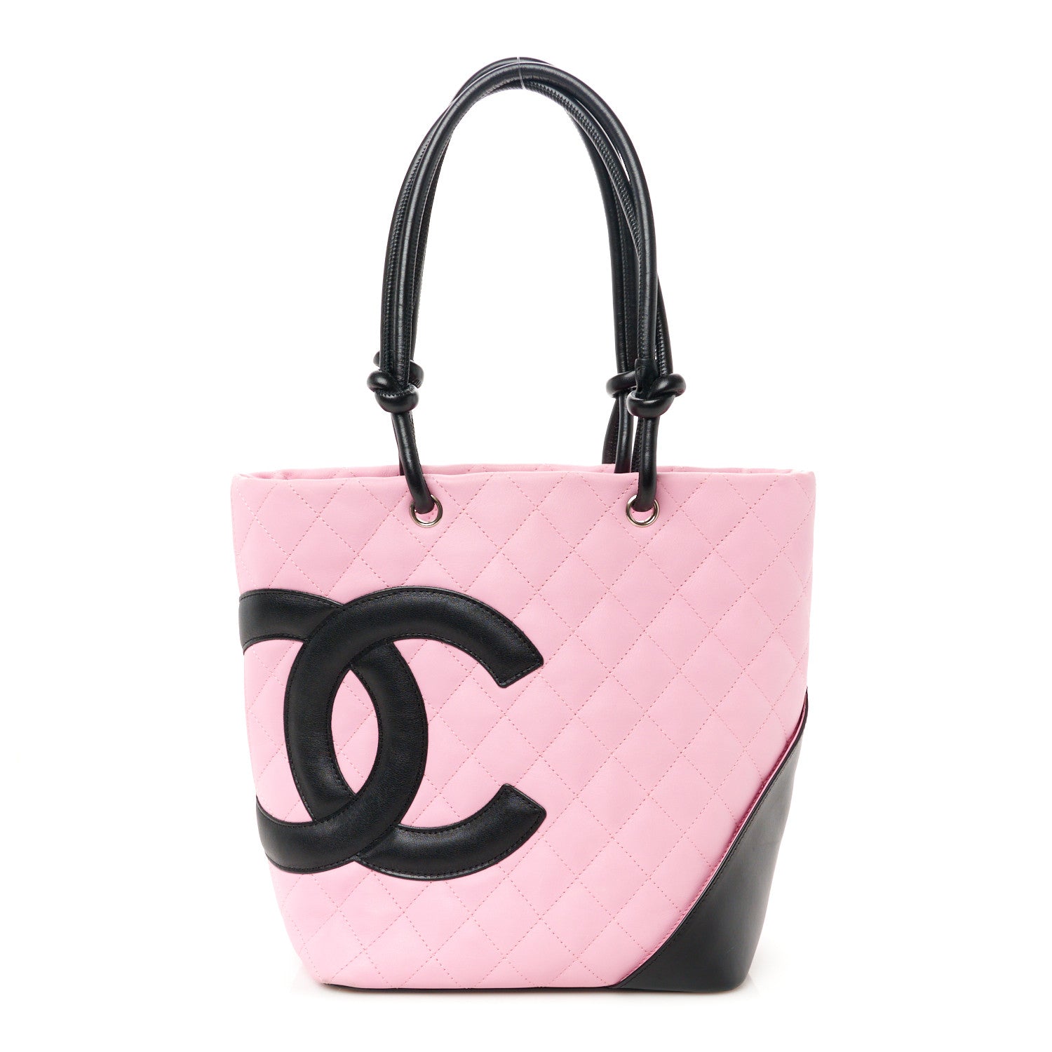 Chanel Calfskin Quilted Medium Cambon Tote Pink Black 1 of 10
