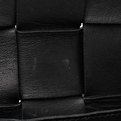 Bottega Veneta Lambskin Maxi Intrecciato Cassette Crossbody Bag Black 12 of 14