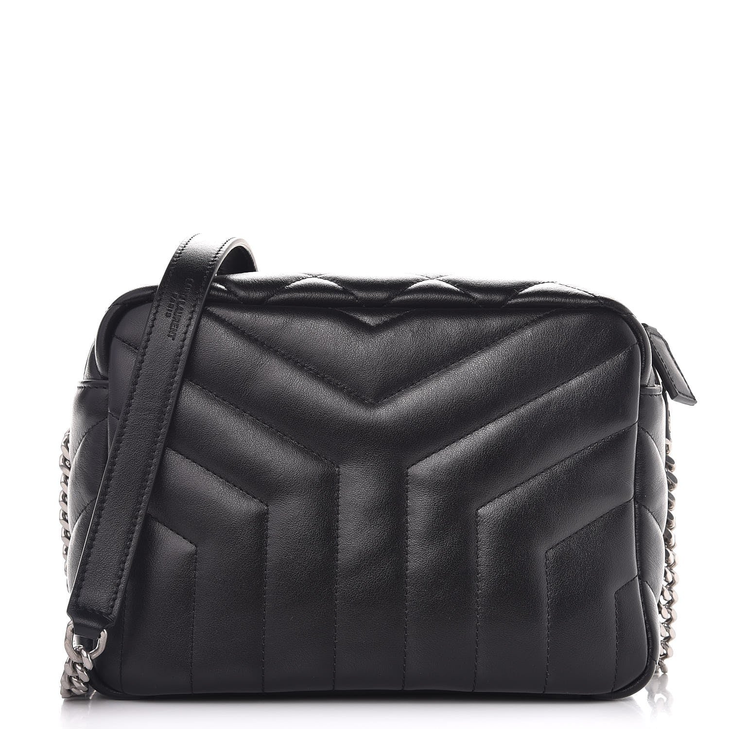 Saint Laurent Calfskin Y Quilted Monogram Small Loulou Bowling Bag Black 1 of 8