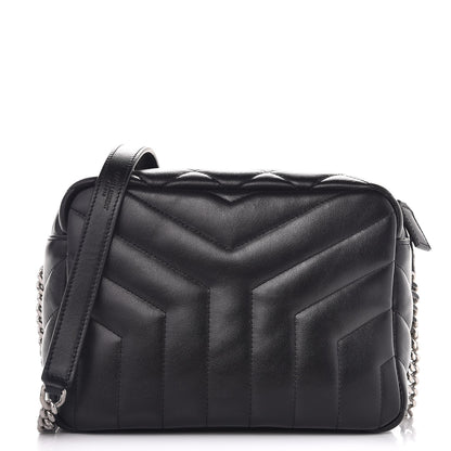 Saint Laurent Calfskin Y Quilted Monogram Small Loulou Bowling Bag Black 1 of 8