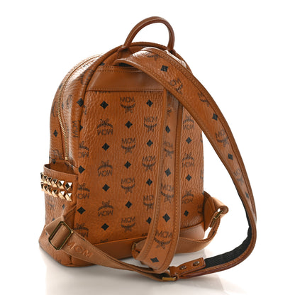 MCM Visetos Small Side Stud Stark Backpack Cognac 2 of 9