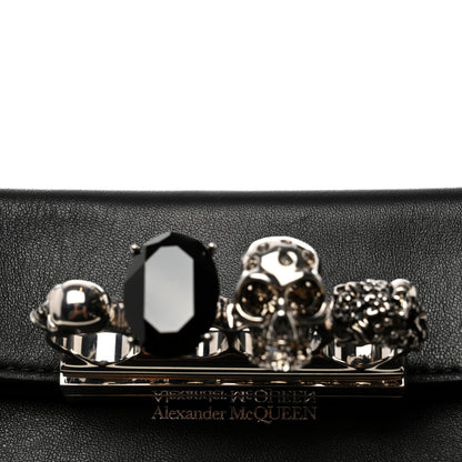 Alexander McQueen Nappa Skull Four Ring Clutch Black 6 of 9