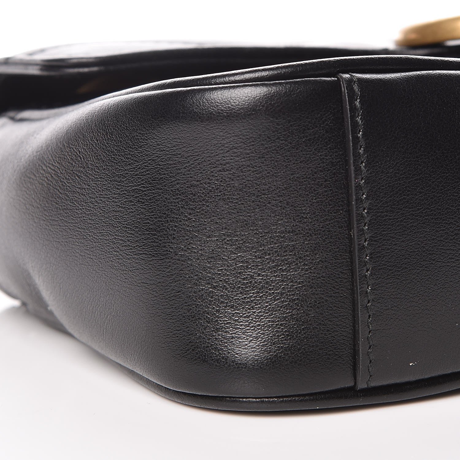 Gucci Calfskin Matelasse Mini GG Marmont Shoulder Bag Black 8 of 9