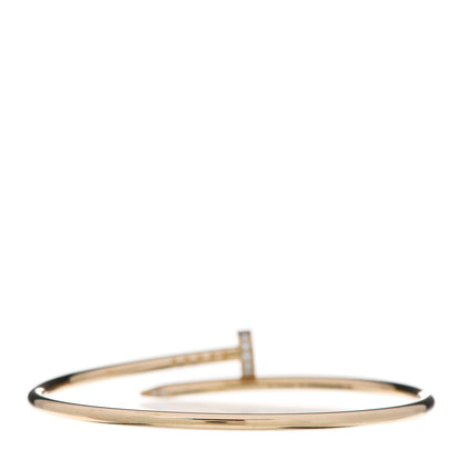 Cartier 18K Yellow Gold Diamond Small Juste Un Clou Bracelet 16 3 of 4