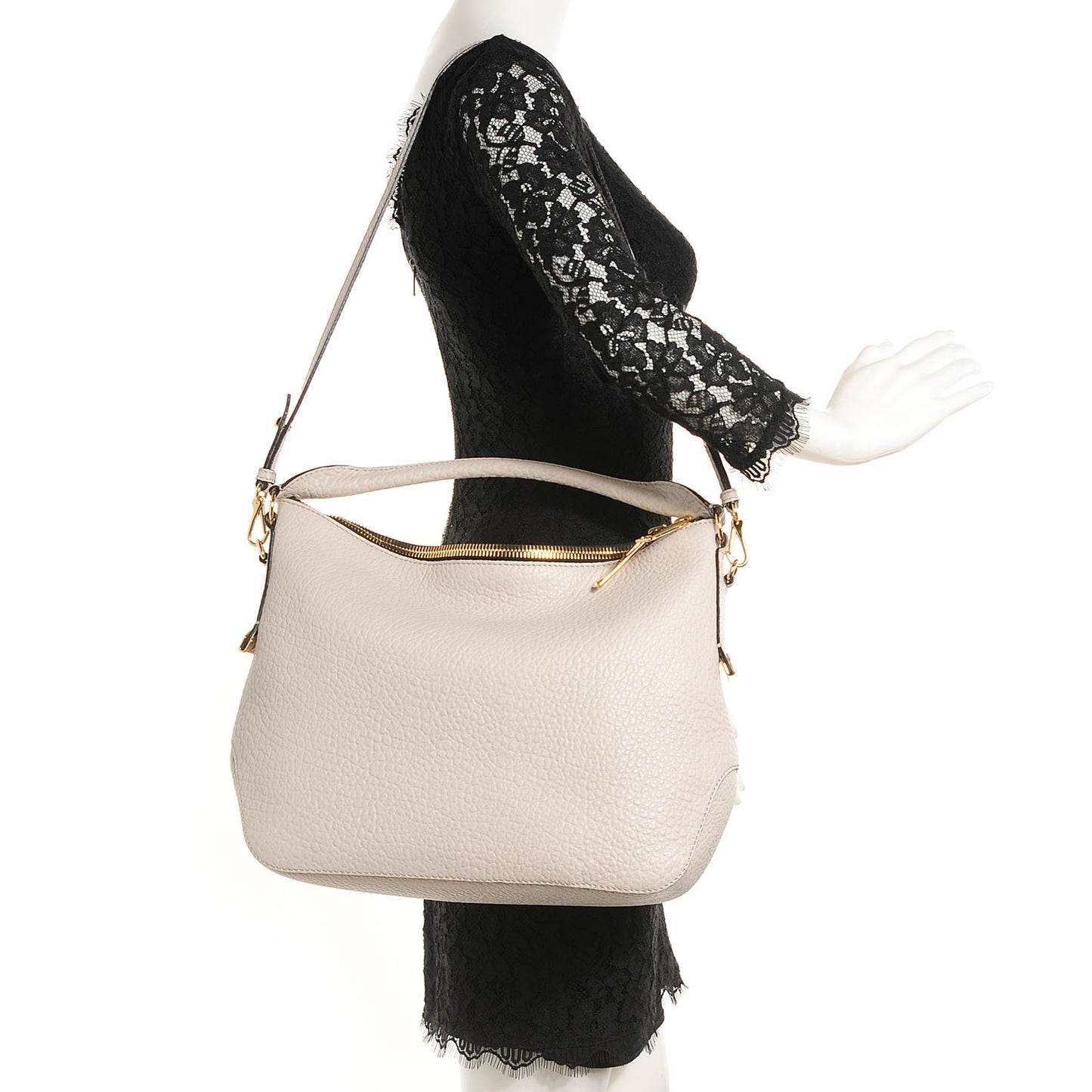 Heritage Grain Small Ledbury Hobo White