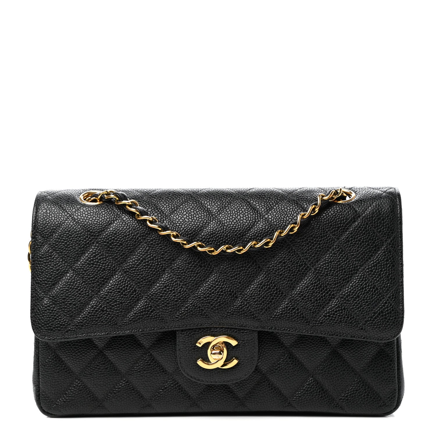 Chanel Caviar Quilted Medium Double Flap Black 1 of 10