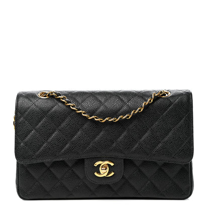 Chanel Caviar Quilted Medium Double Flap Black 1 of 10