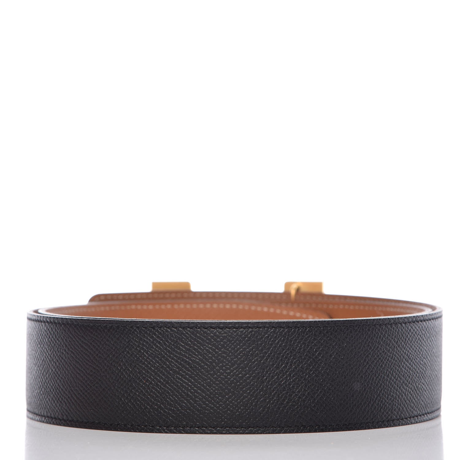 Hermes Epsom 42mm Constance 2 Belt 95 Black Gold 3 of 7