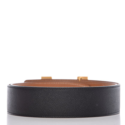 Hermes Epsom 42mm Constance 2 Belt 95 Black Gold 3 of 7