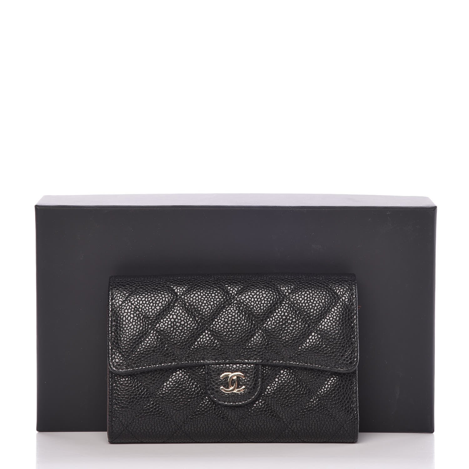 Chanel Caviar Quilted Medium Flap Wallet Black 6 of 18