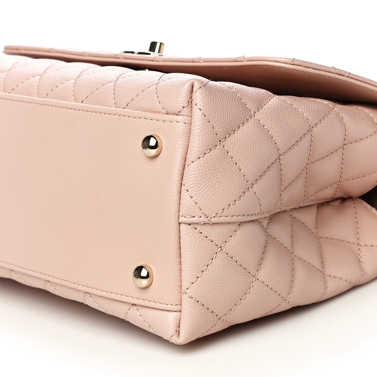 Chanel Caviar Quilted Small Coco Handle Flap Rose Clair 9 of 12