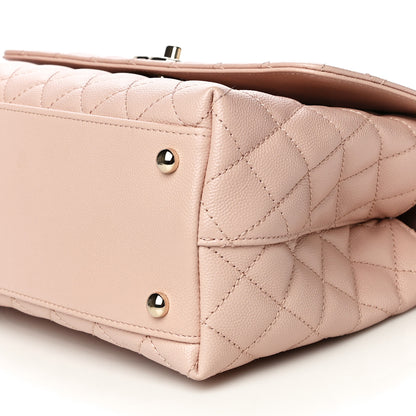 Chanel Caviar Quilted Small Coco Handle Flap Rose Clair 9 of 12