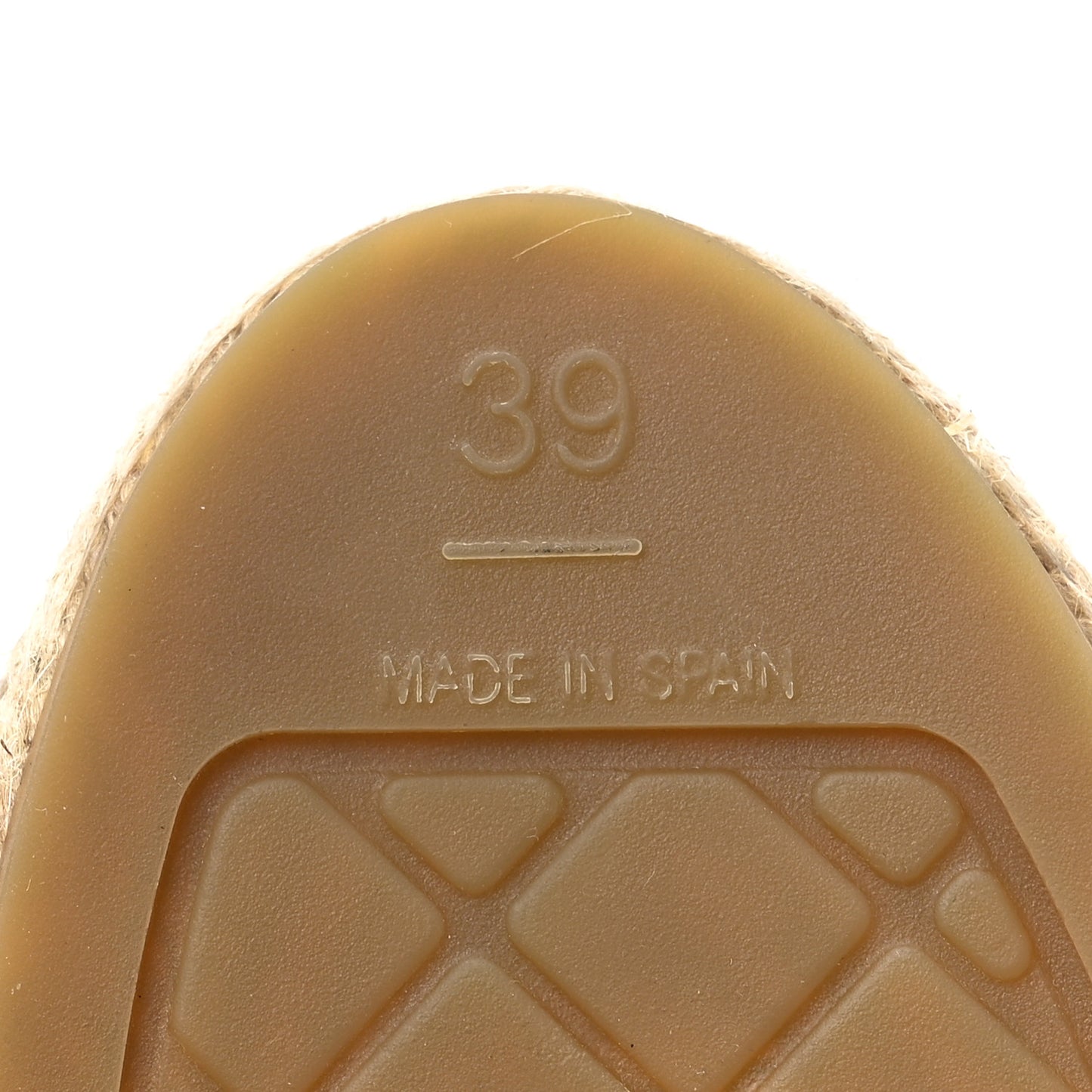 Lambskin CC Espadrilles 39 Beige Black