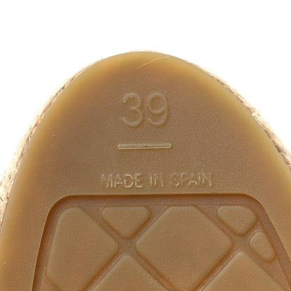 Chanel Lambskin CC Espadrilles 39 Beige Black 6 of 11