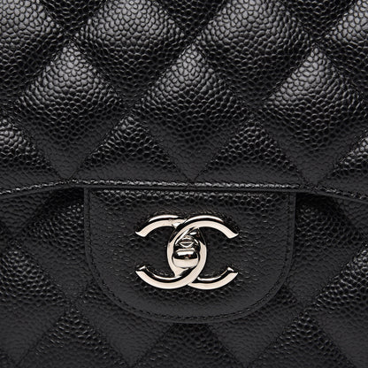 Chanel Caviar Quilted Jumbo Double Flap Black 11 of 12