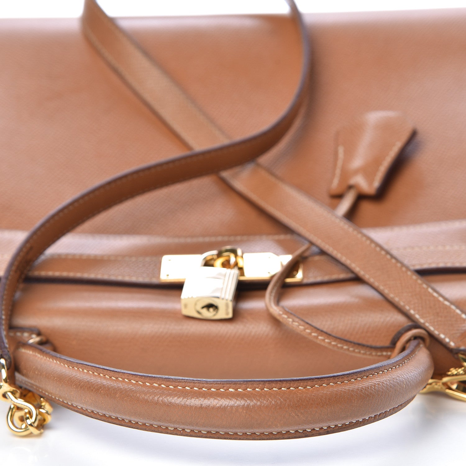 Hermes Courchevel Kelly Sellier 28 Gold 8 of 49