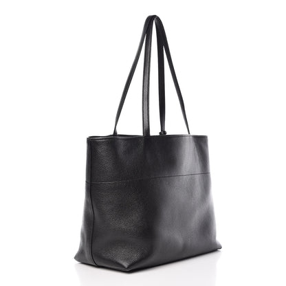 Prada Vitello Daino Zip Shopping Tote Black 3 of 11