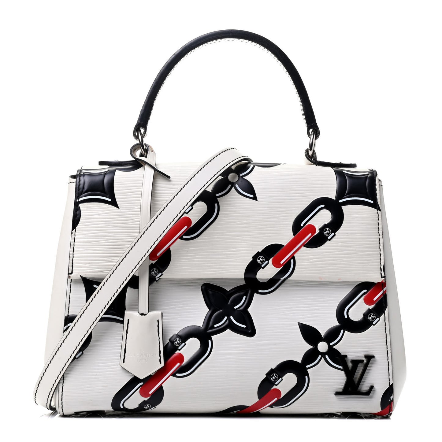 Epi Chain Flower Print Cluny BB White