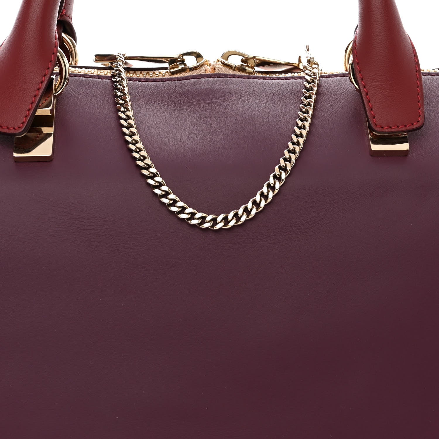 Chloe Smooth Calfskin Medium Baylee Tote Crimson Fig 7 of 10