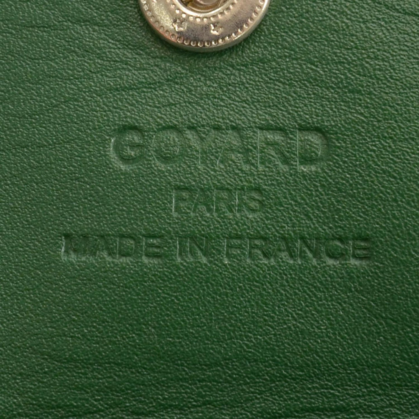Goyardine Saint Louis GM Green w Orange Stripe