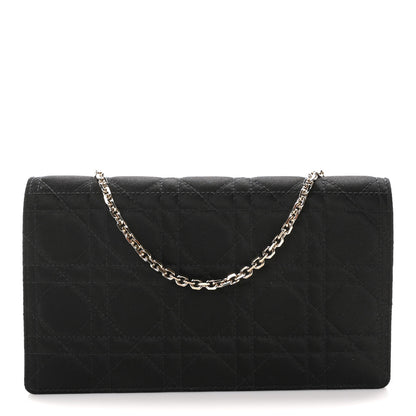 Christian Dior Satin Cannage Lady Dior Convertible Clutch Black 1 of 10