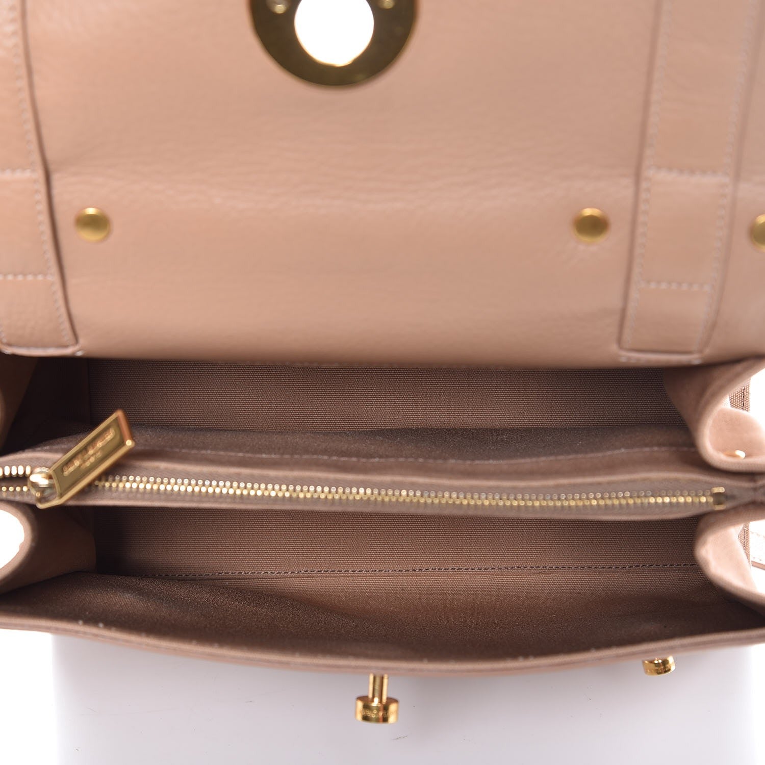 Saint Laurent Calfskin Canvas Small Muse Two Beige 5 of 7