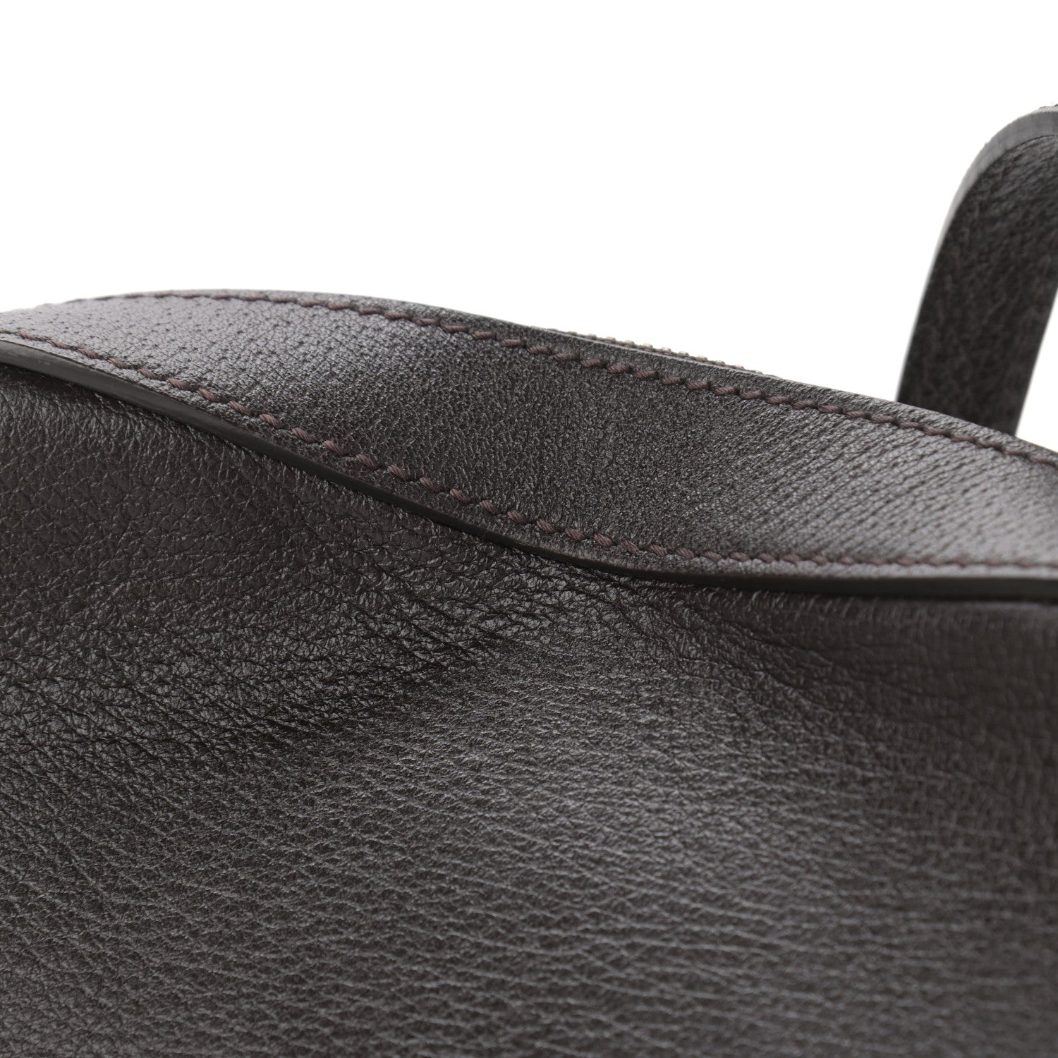 Gucci Textured Calfskin Web Small Webby Bee Shoulder Bag Brown Coffee 9 of 11