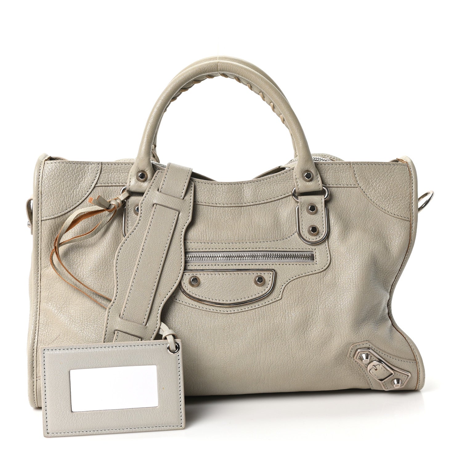 Balenciaga Chevre Gold Metallic Edge Hardware City Gris Glace 3 of 11