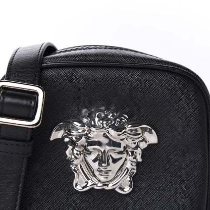Versace Saffiano Small Medusa Messenger Bag Black 9 of 9