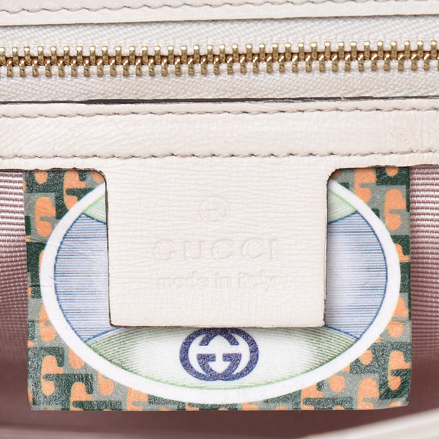 Gucci Vitello Palmellato Lux Crystal Medium Rajah Shoulder Bag Mystic White Multicolor 8 of 14