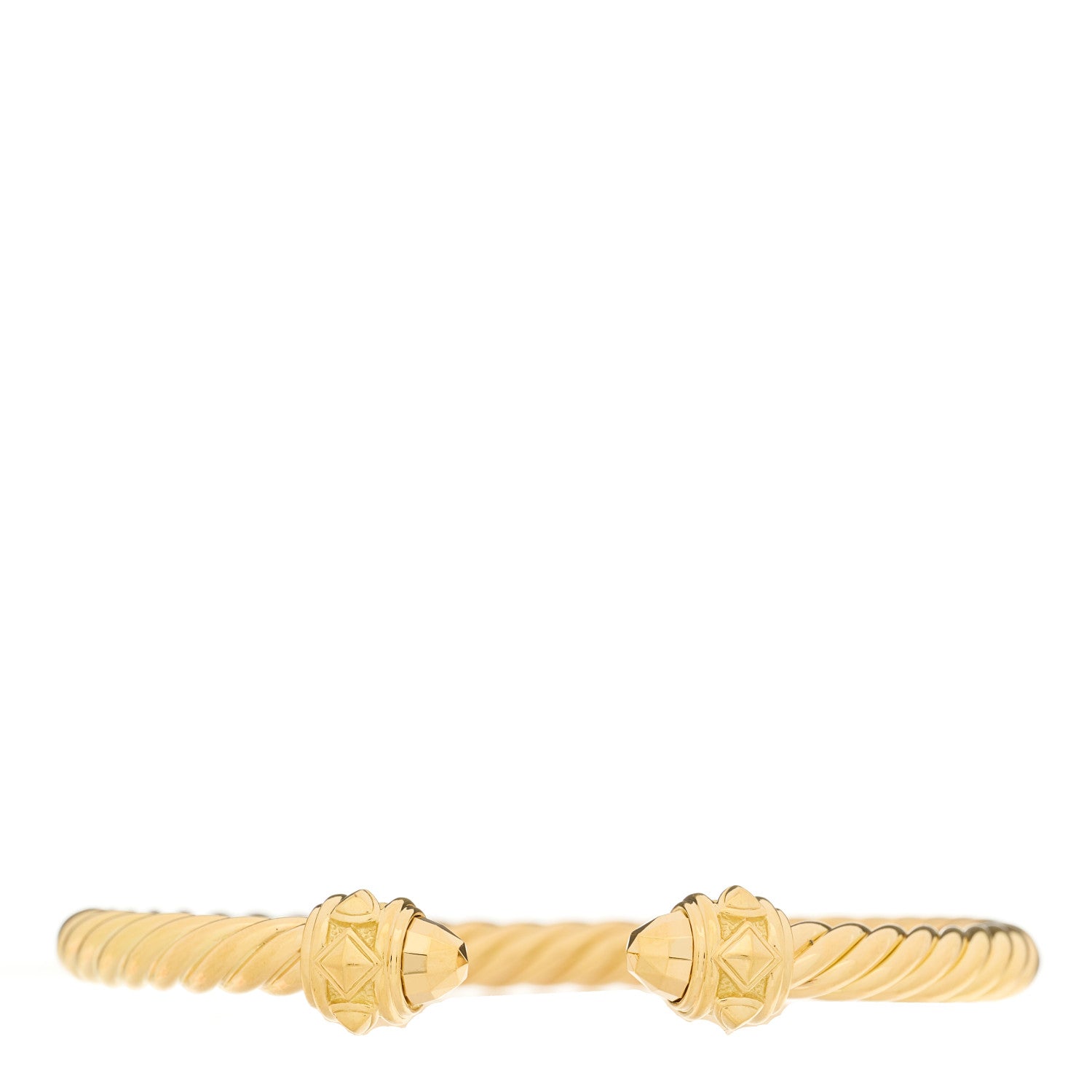 David Yurman 18K Yellow Gold 5mm Cable Renaissance Bracelet 1 of 3