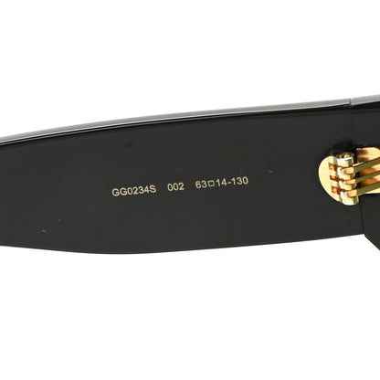 Gucci Acetate Pearl Rectangular Frame Sunglasses GG0234S Black Orange 8 of 8