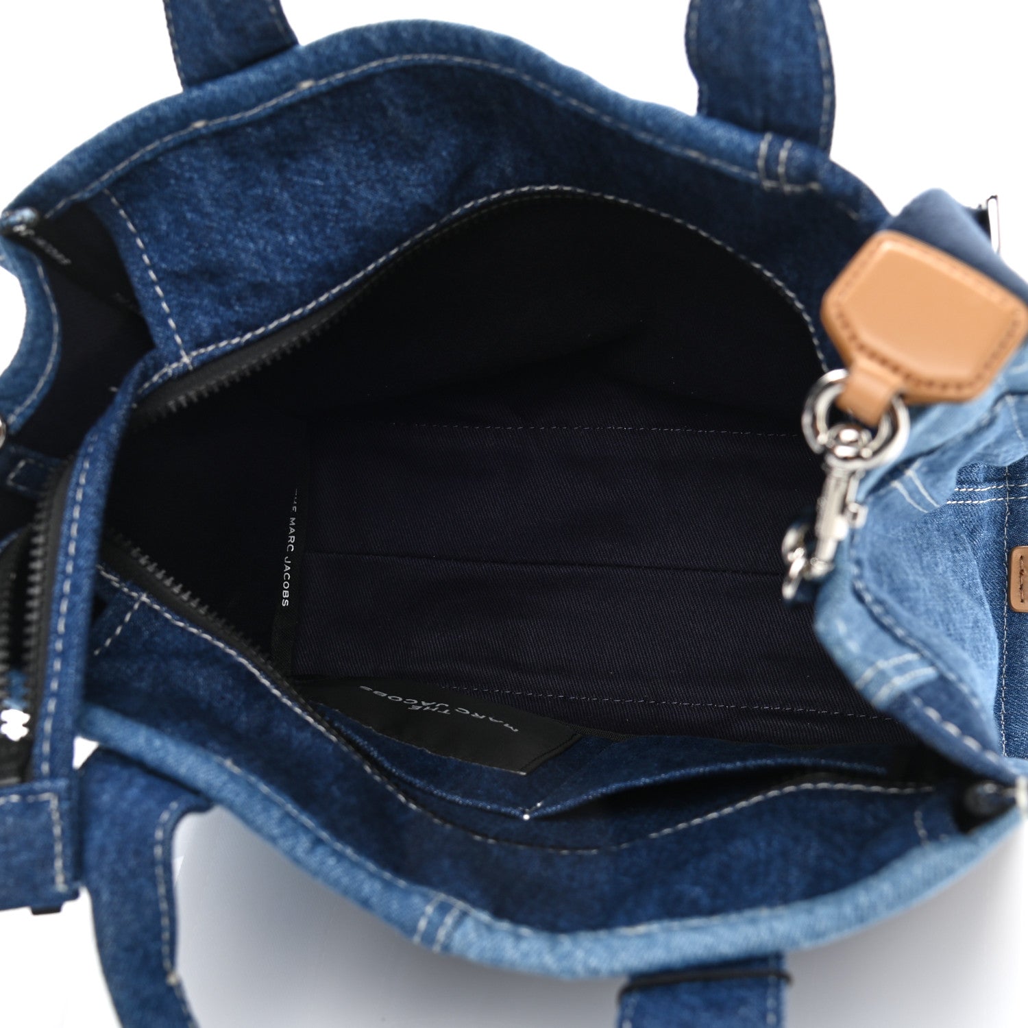 Marc Jacobs Denim Canvas Small Tote Bag Blue 5 of 10