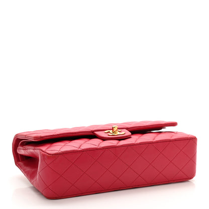 Chanel Lambskin Quilted Medium Double Flap Dark Pink 4 of 10