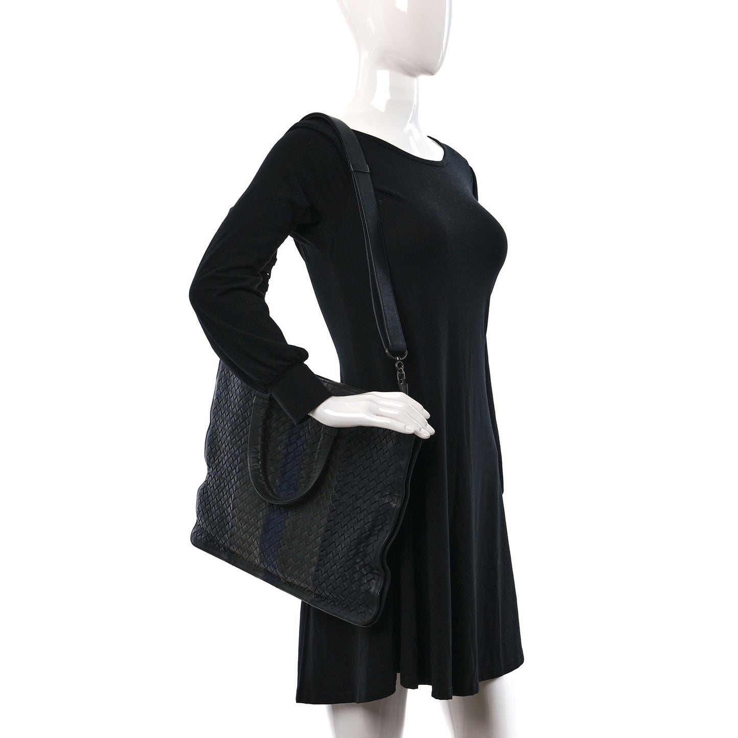 Intrecciato Briefcase Blue Gray