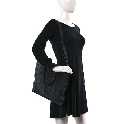 Bottega Veneta Intrecciato Briefcase Blue Gray 2 of 13