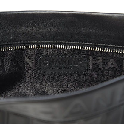 Chanel Calfskin Vertical Quilted Lax Clutch With Chain Black 5 of 10