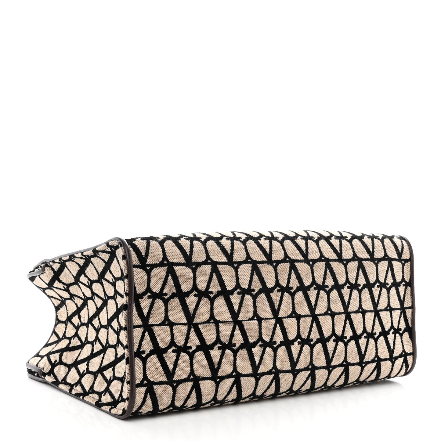 Toile Iconographe Goatskin Le Troisieme Shopping Bag Naturale Black Fondant