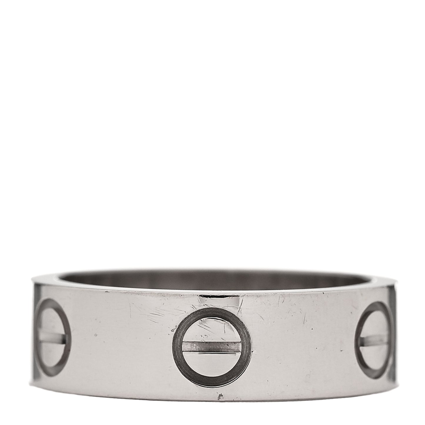 18K White Gold 5.5mm LOVE Ring 51 5.75