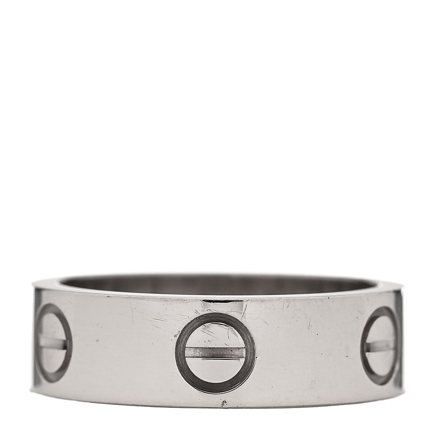 Cartier 18K White Gold 5.5mm LOVE Ring 51 5.75 1 of 4