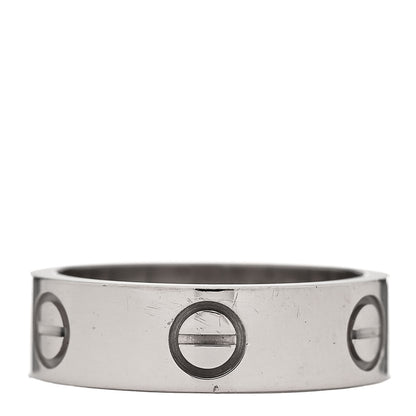 Cartier 18K White Gold 5.5mm LOVE Ring 51 5.75 1 of 4