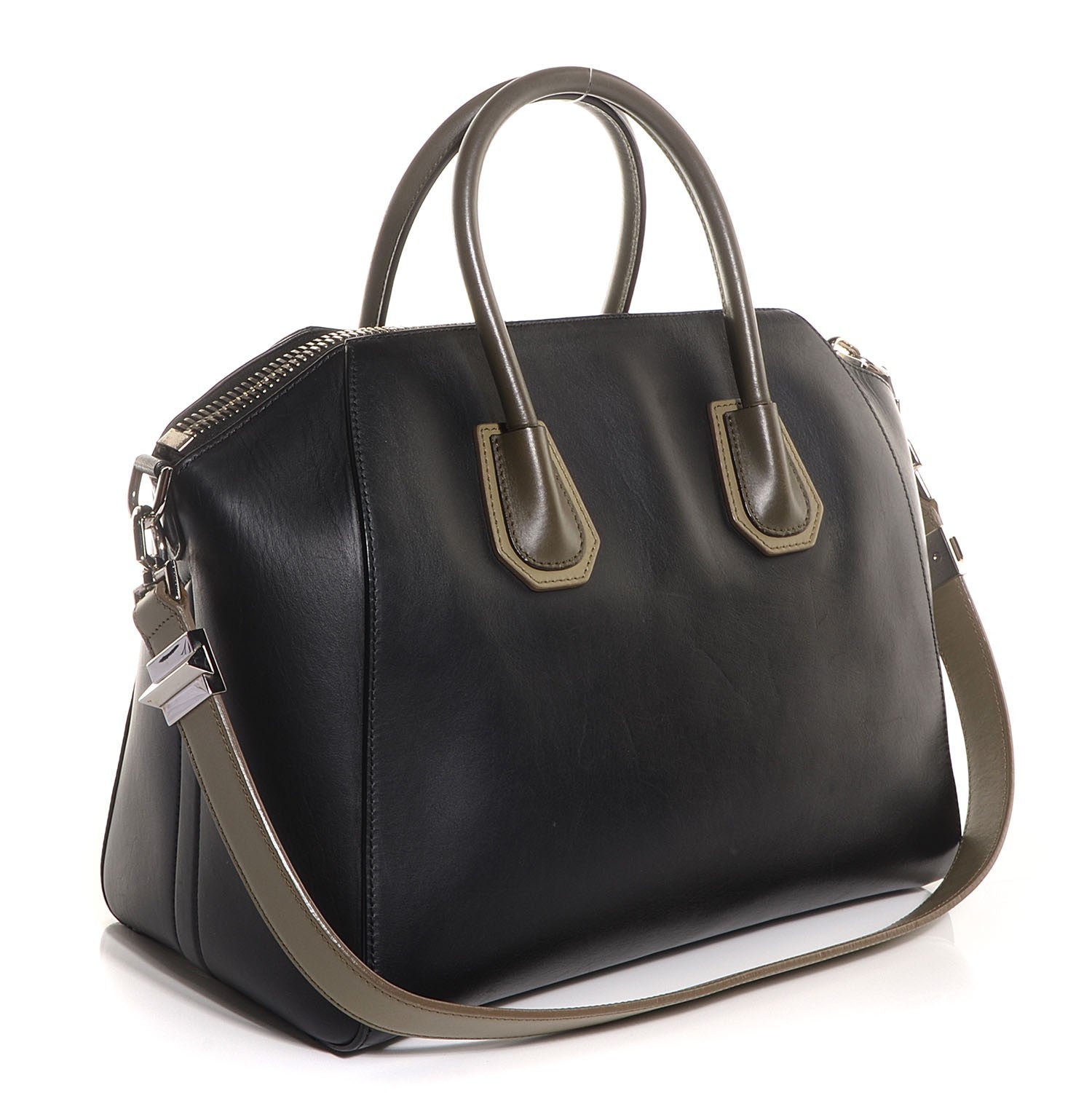 Givenchy Smooth Calfskin Medium Tri-Color Antigona Black Green 4 of 10