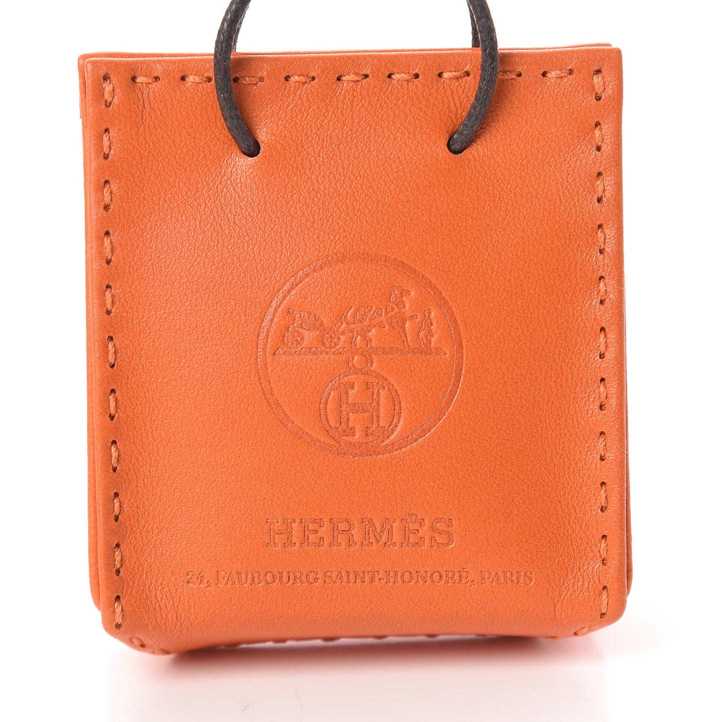Milo Lambskin Swift Shopping Bag Charm Feu Gold