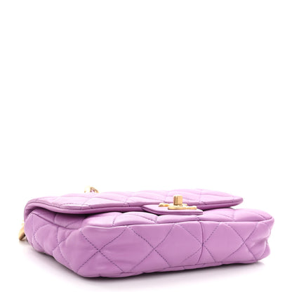 Chanel Lambskin Quilted Small CC Funky Town Flap Purple 4 of 10