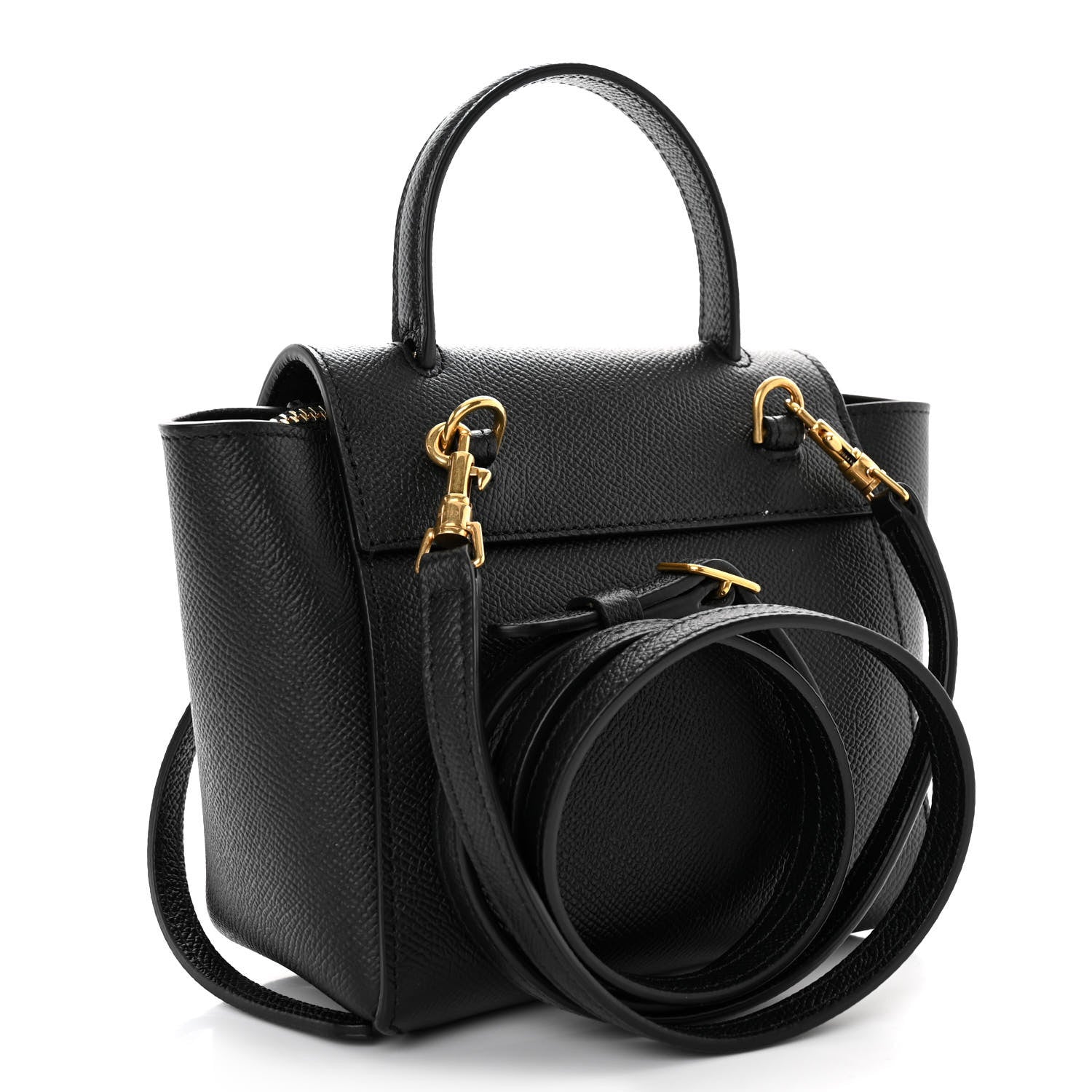 Celine Grained Calfskin Pico Belt Bag Black 3 of 10