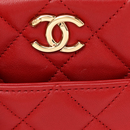 Chanel Lambskin Quilted Small Trendy CC Bowling Bag Red 9 of 13