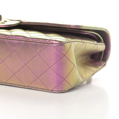 Chanel Iridescent Lambskin Quilted Medium Double Flap Purple 10 of 11