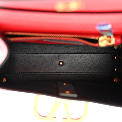 Valentino Garavani Grainy Calfskin Small VSling Top Handle Bag Rouge Pur Cerise 5 of 10